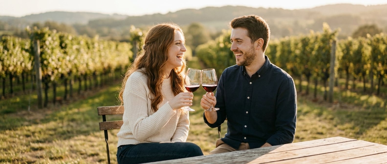 Using the reference image of this couple — preserve their faces, hair, skin tones, and body types. This is a pre-wedding / engagement / dating photo, NOT a wedding ceremony.

Same young couple from re