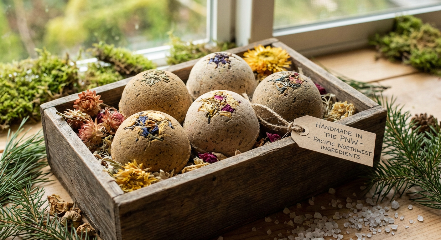 Nano Banana Pro High quality_ all natural_ bath bombs_ Made from Pacific Northwest ingredients__1
