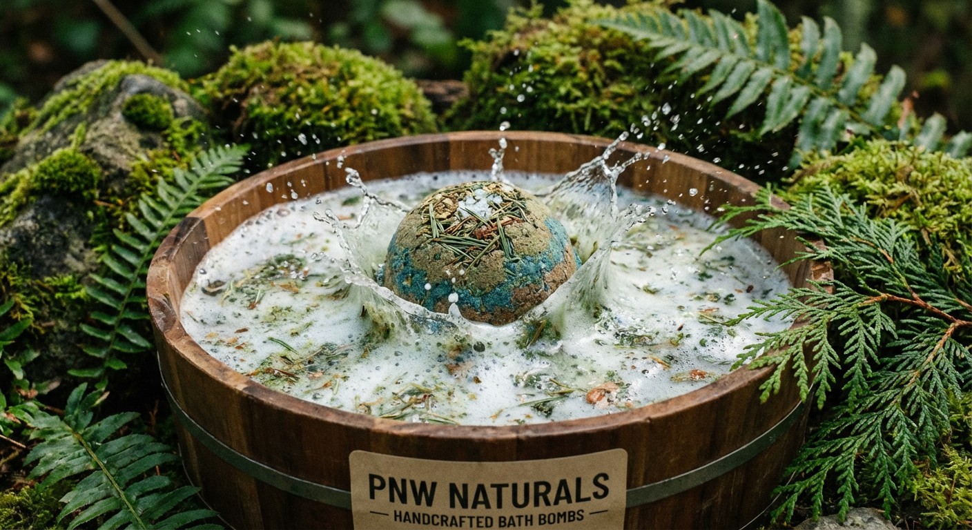 Nano Banana Pro High quality_ all natural_ bath bombs_ Made from Pacific Northwest ingredients_ ___P
